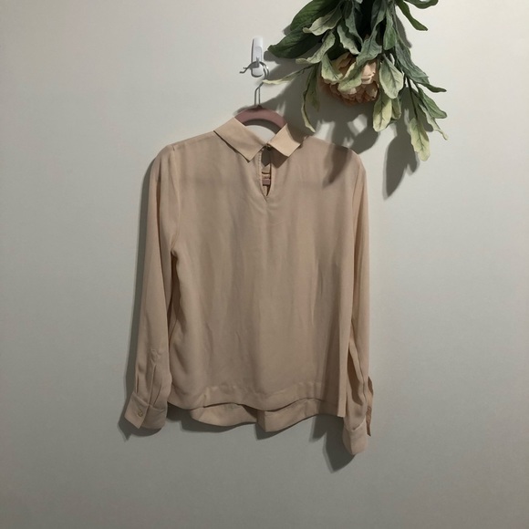 New DKNY Sheer Pink Collar Blouse - Picture 11 of 11